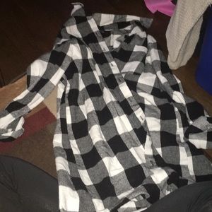 Flannel boohoo dress